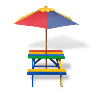 Kinder Picknicktisch mit Sonnenschirm