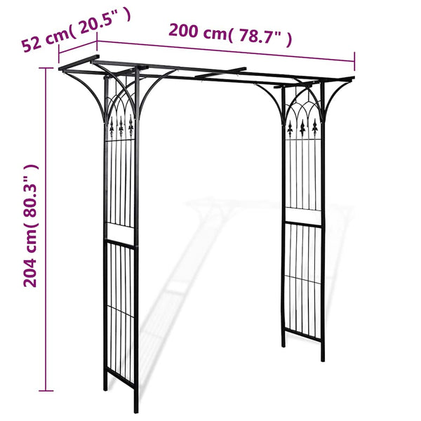 Gartenbogen für Kletterpflanzen 200x204 cm