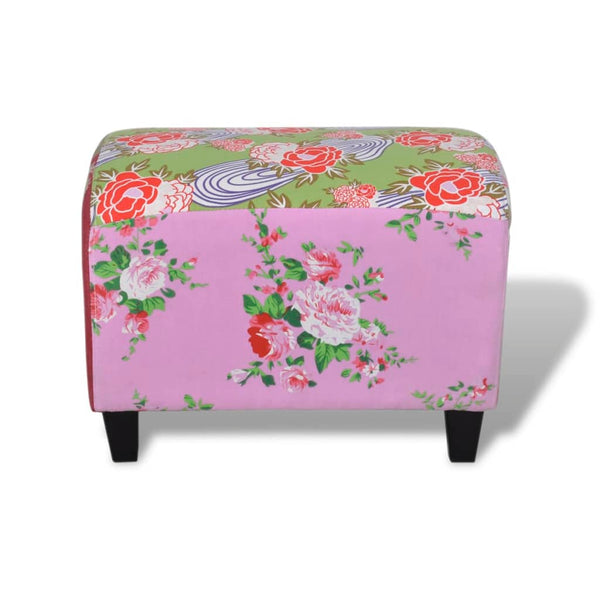 Patchwork Hocker Bunt, Fußhocker