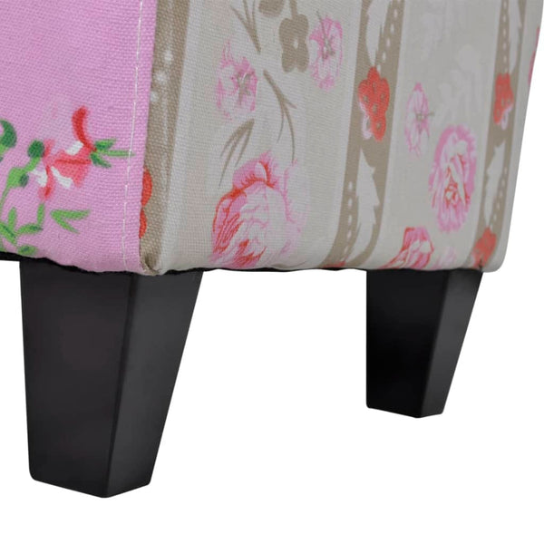Patchwork Hocker Bunt, Fußhocker