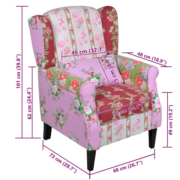 Sessel mit Patchwork-Design Stoff