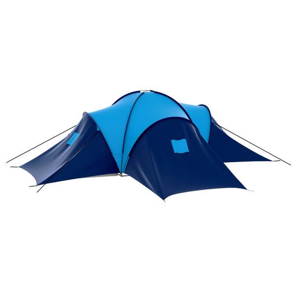 9-Personen Campingzelt, Dunkelblau/Blau