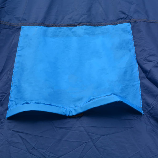 9-Personen Campingzelt, Dunkelblau/Blau