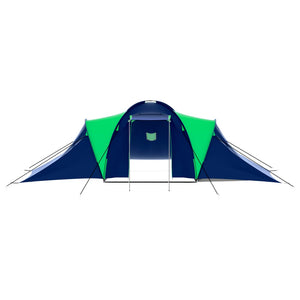 9-Personen Campingzelt Blau/Grün