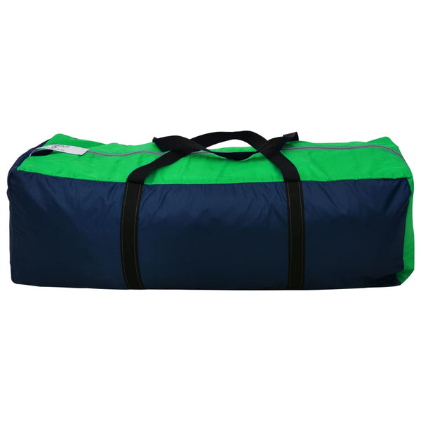 9-Personen Campingzelt Blau/Grün