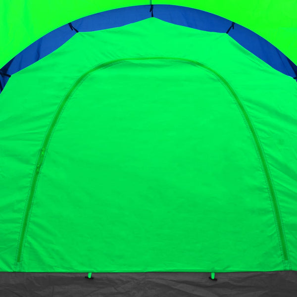 9-Personen Campingzelt Blau/Grün