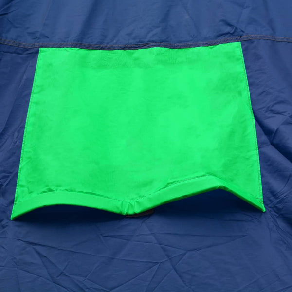 9-Personen Campingzelt Blau/Grün