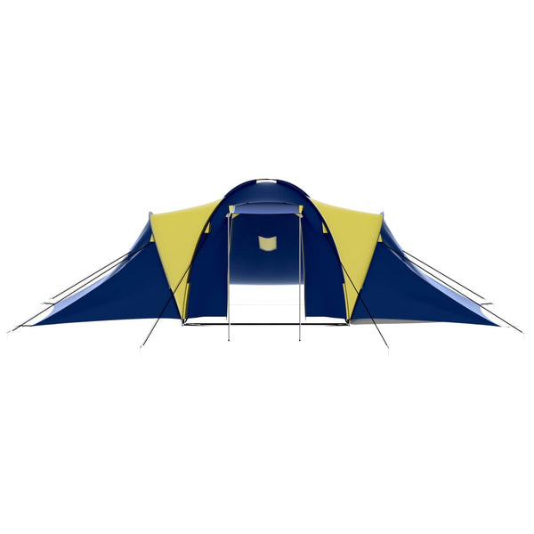 9-Personen Campingzelt Blau/Gelb