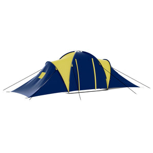 9-Personen Campingzelt Blau/Gelb