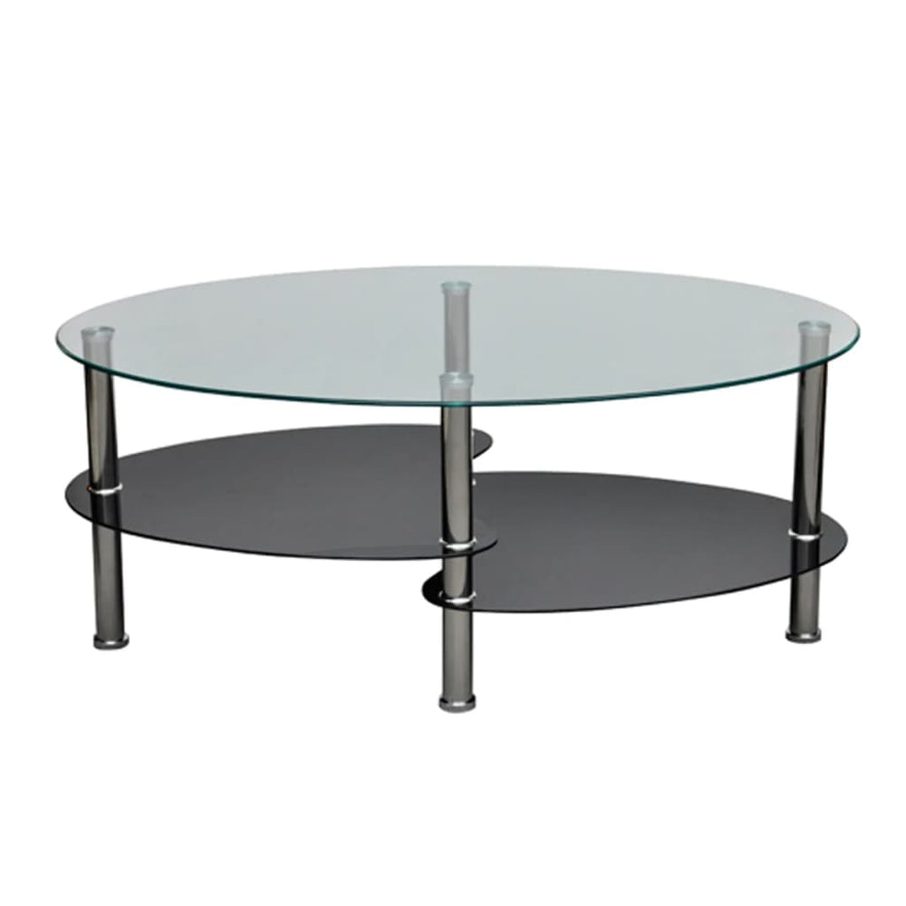 Schwarzer Couchtisch mit Design