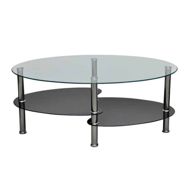 Schwarzer Couchtisch mit Design