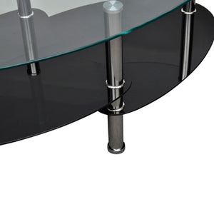 Schwarzer Couchtisch mit Design