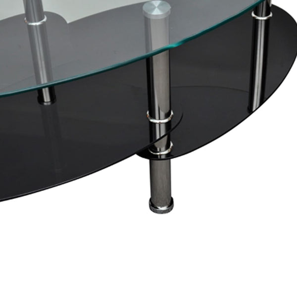 Schwarzer Couchtisch mit Design