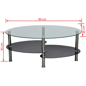 Schwarzer Couchtisch mit Design