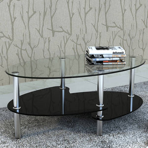 Schwarzer Couchtisch mit Design