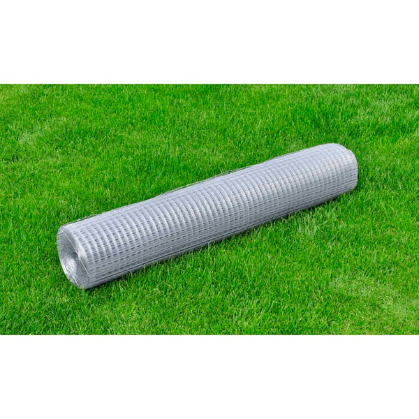 Drahtzaun für Hühner Verzinkter Stahl 25x1 m Silbern