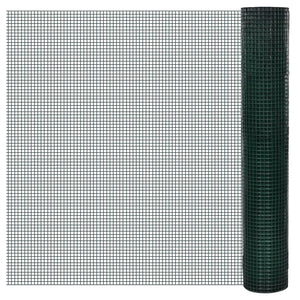 Drahtzaun für Hühner Verzinkt mit PVC-Beschichtung 10x1 m Grün
