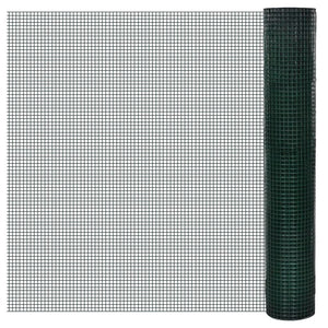 Drahtzaun für Hühner Verzinkt mit PVC-Beschichtung 10x1 m Grün