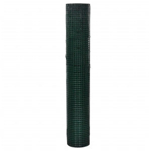 Drahtzaun für Hühner Verzinkt mit PVC-Beschichtung 10x1 m Grün