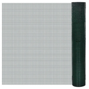 Drahtzaun für Hühner Verzinkt mit PVC-Beschichtung 25x1 m Grün