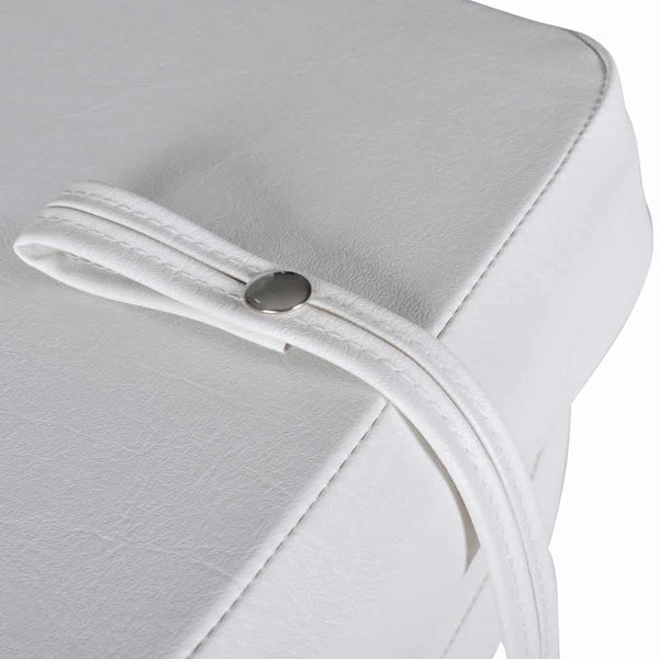 Klappbarer Bootssitz Blau-Weiß 41x36x48 cm
