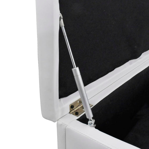 vidaXL Banc avec rangement Blanc 118x44x44 cm