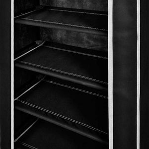Meuble à chaussures Étagère à chaussures Rangement à chaussures 5 niveaux 58 x 28 x 106 cm Noir