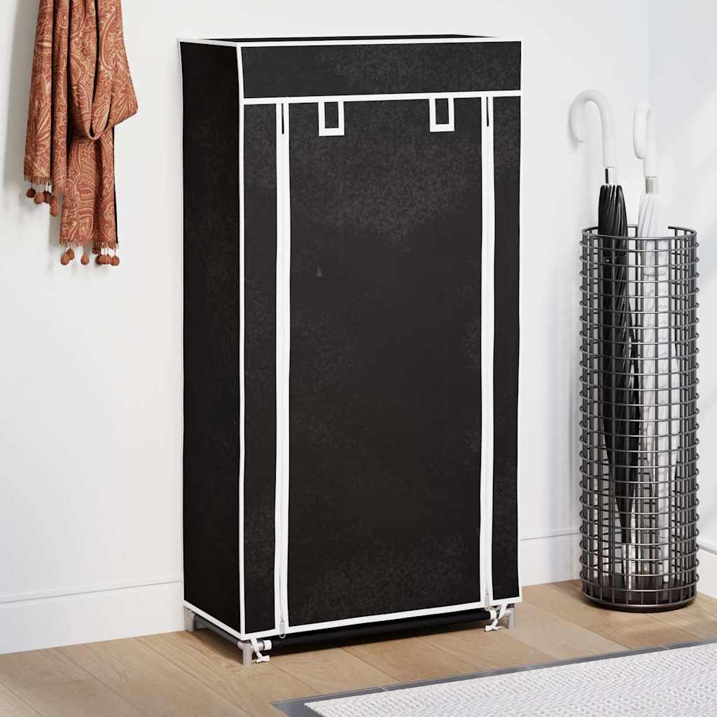 Schuhschrank Schuhregal Schuhablage 5 Schicht 58 x 28 x 106 cm Schwarz