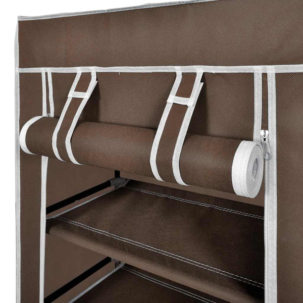 Meuble à chaussures Étagère à chaussures Rangement à chaussures 5 niveaux 58 x 28 x 106 cm Marron
