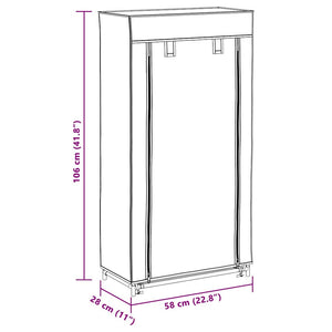 Schuhschrank Schuhregal Schuhablage 5 Schicht 58 x 28 x 106 cm Braun
