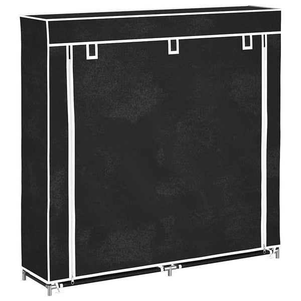 Schuhschrank Stoff Schwarz 10 Fächer