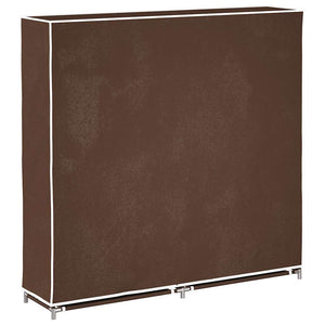 Stoff Schuhschrank mit Abdeckung 115 x 28 x 110 cm Braun