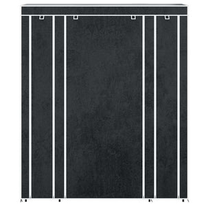 vidaXL Armoire en tissu avec étagères et tringles à vêtements 45×150×176 cm Noir