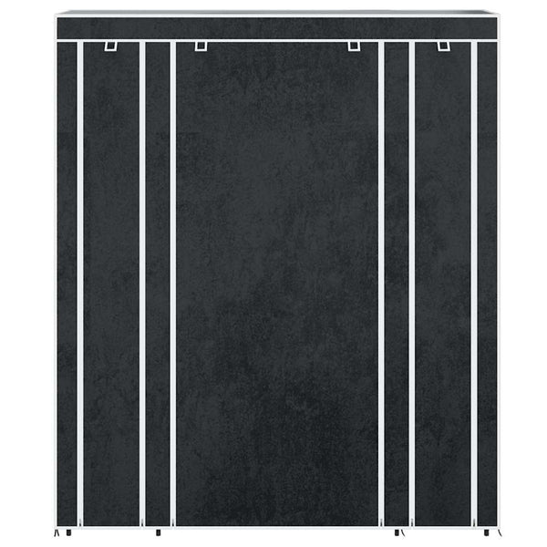 vidaXL Armoire en tissu avec étagères et tringles à vêtements 45×150×176 cm Noir