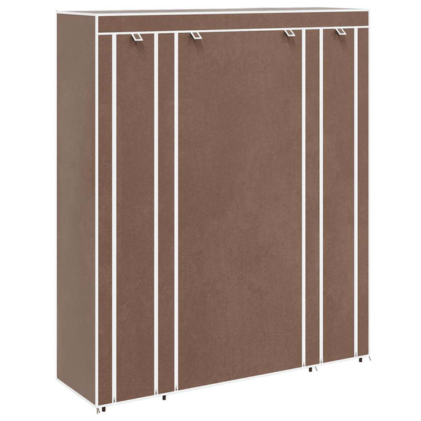 Stoffschrank Braun mit Fächern & Stangen