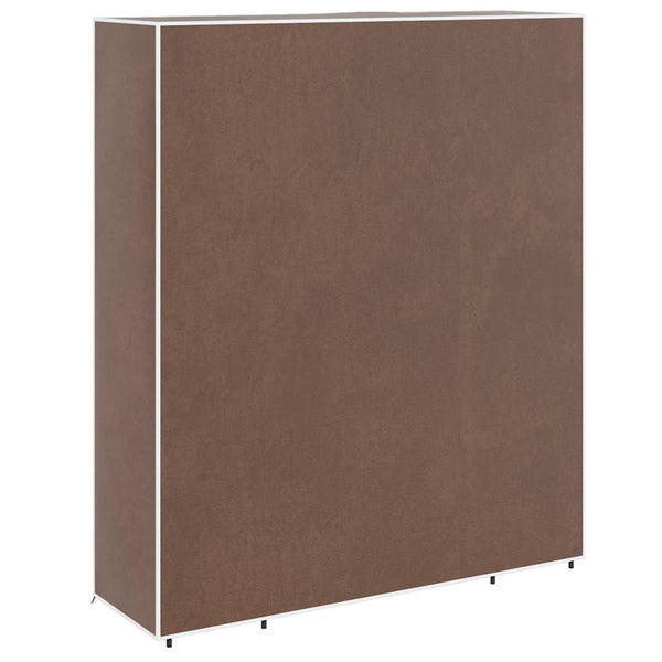 Stoffschrank mit Fächern und Stangen 45×150×176 cm Braun