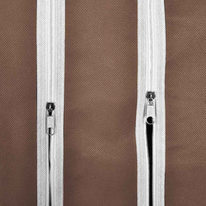 Stoffschrank mit Fächern und Stangen 45×150×176 cm Braun