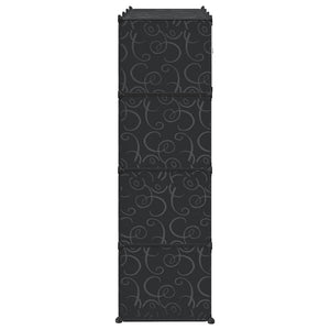 Modularer Kleiderschrank 9 Fächer Schwarz/Weiß