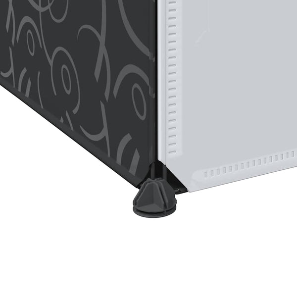 Modularer Kleiderschrank 9 Fächer Schwarz/Weiß