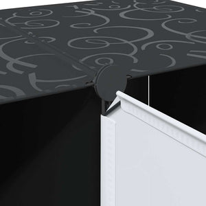 Modularer Kleiderschrank 9 Fächer Schwarz/Weiß