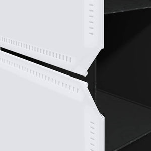 Modularer Kleiderschrank 9 Fächer Schwarz/Weiß
