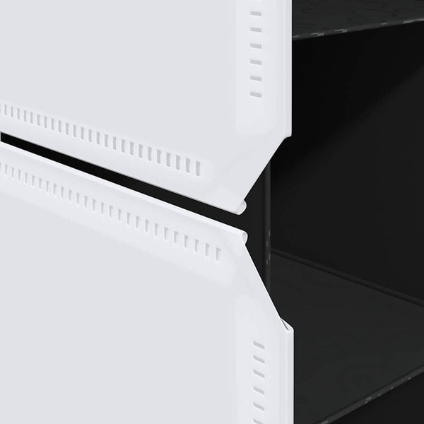 Modularer Schrank mit 9 Fächern 109x36,5x143cm Schwarz und Weiß