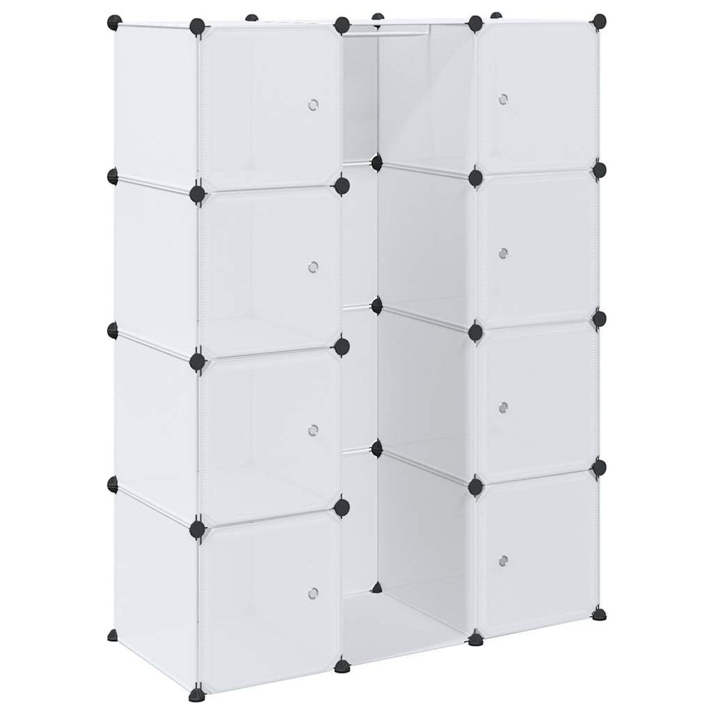 Modularer Schrank mit 9 Fächern, Weiß