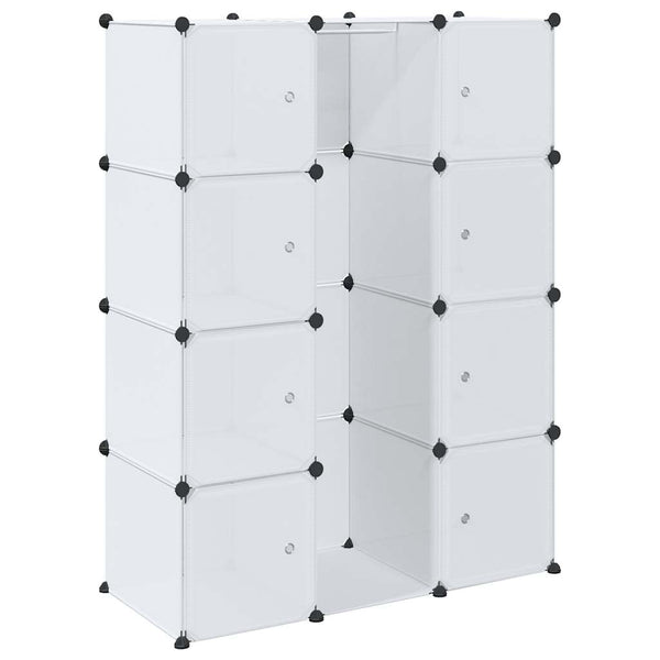 Modularer Schrank mit 9 Fächern, Weiß