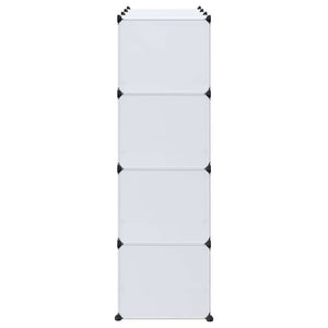 Modularer Schrank mit 9 Fächern 109x36,5x143 cm Weiß