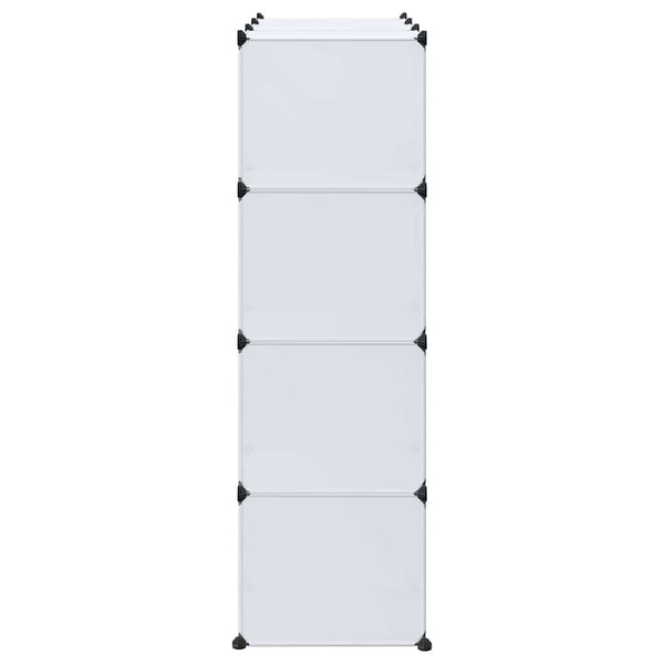 Modularer Schrank mit 9 Fächern 109x36,5x143 cm Weiß