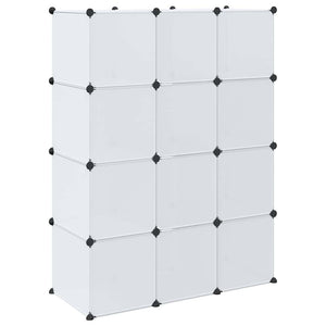 Modularer Schrank mit 9 Fächern, Weiß