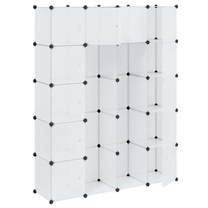 Modularer Schrank 14 Fächer Weiß