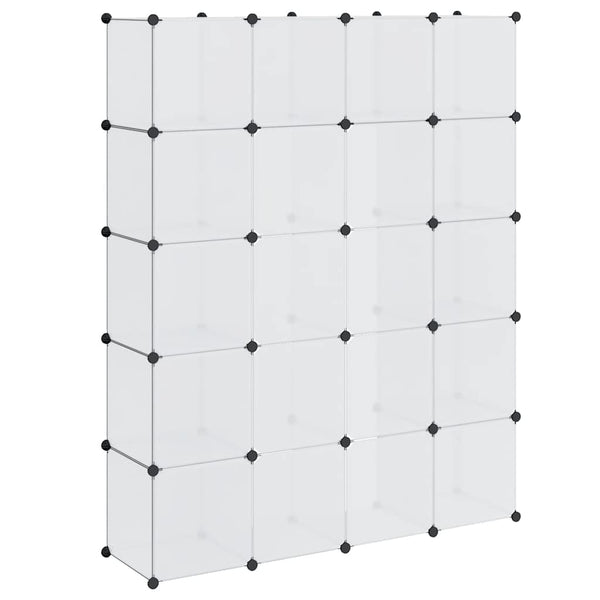Modularer Schrank 14 Fächer Weiß