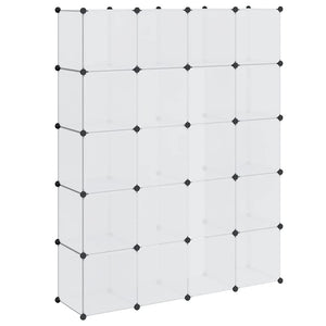 Modularer Schrank mit 14 Fächern Weiß 37x146x180,5 cm